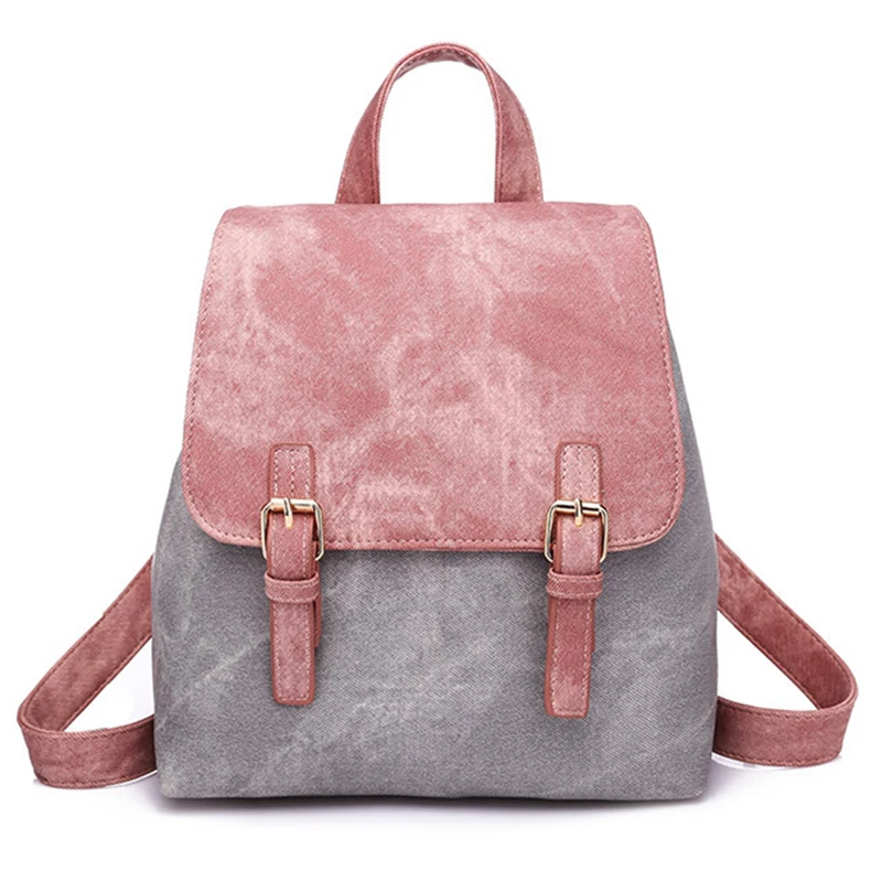 

2019 New Fashion Women Backpack Casual Trend Women's Simple PU Leather College Wind Backpack Mochila Mujer