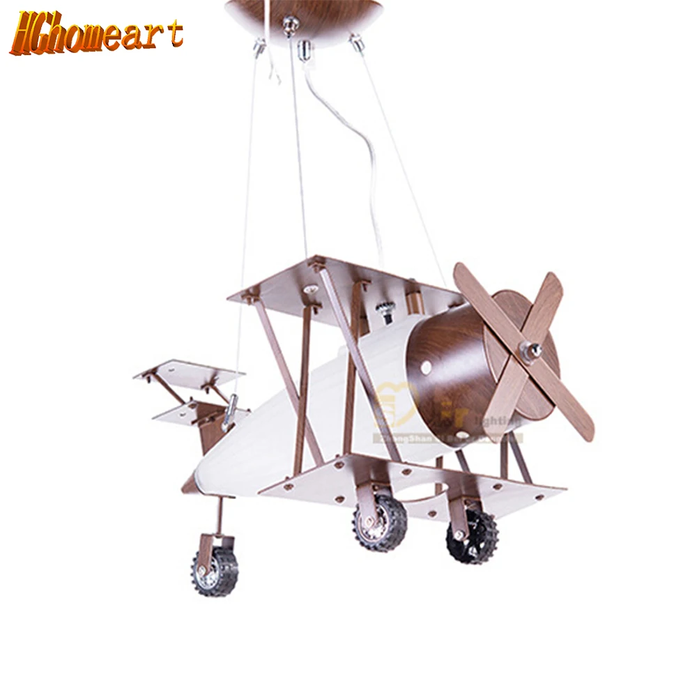 

Hghomeart Children Room Aircraft Led pendant lights Antique pendant light Boy Bedroom Eye Lamp Study Led Creative Ceiling Lamps