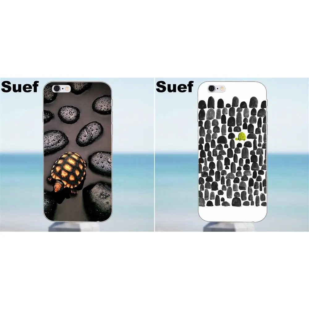 Suef мягкий TPU телефон для iPhone 4 4S 5 5S 5C SE 6 6S 7 8 Plus X Samsung Galaxy A3 A5 J1 J3 J5 J7 2016 2017 черепаха в