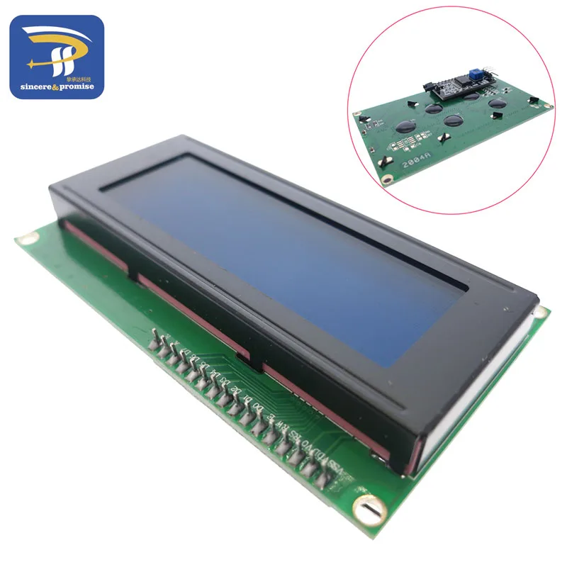 Модуль ЖКД синий экран IIC/iec 2004 HD44780 5V lcd для Arduino DIY KIT желто-зеленый экран обеспечивает файлы библиотеки