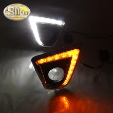 For Mazda CX-5 CX 5 CX5 2012 2013 2014,With Yellow Turning Signal Function Waterproof Car DRL 12V LED Daytime Running Light SNCN