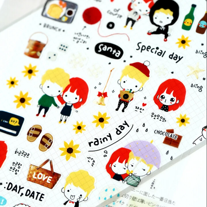 

Cute Lovers All for You Decorative Sticker Nail Stickers Diary Album Label Sticker DIY Scrapbooking Stationery Stickers