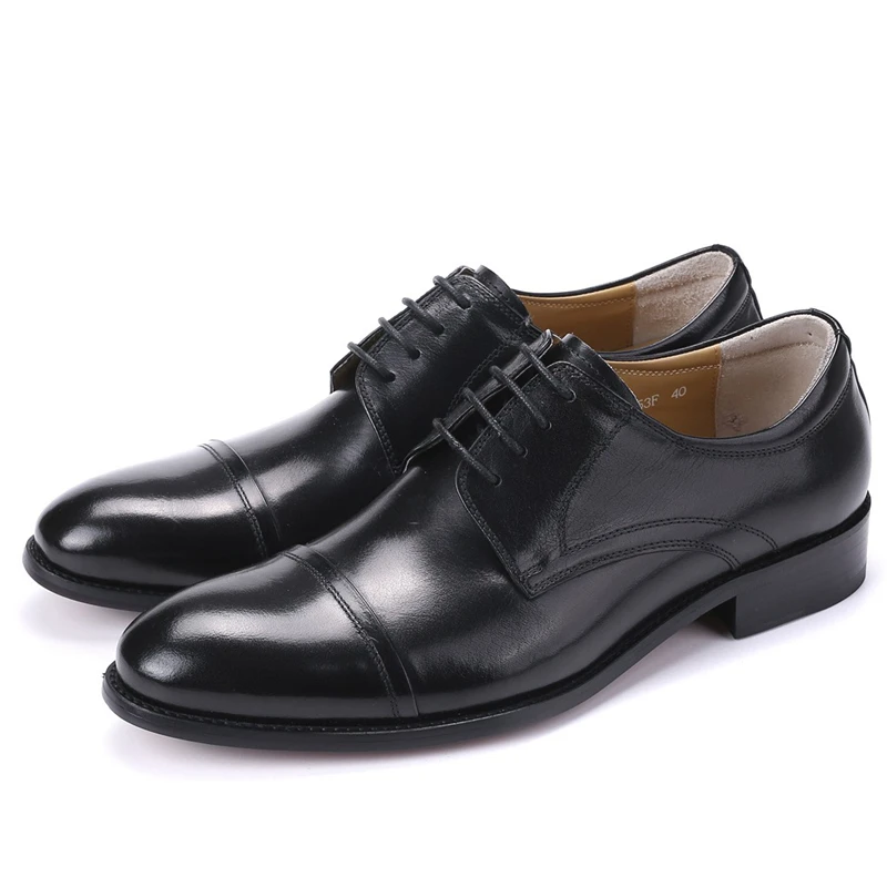 

Genuine Cow Leather Brogue Wedding Shoes Mens Casual Flats Shoes Vintage Handmade Black Oxford Shoes For Spring JS-A0104