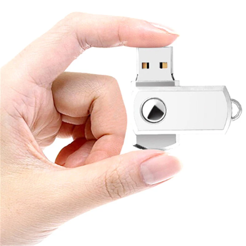 1 шт. USB 2,0 из нержавеющей стали 1 Гб 2 Гб Usb флеш-накопитель Флешка Usb флешка флеш-накопитель с брелком