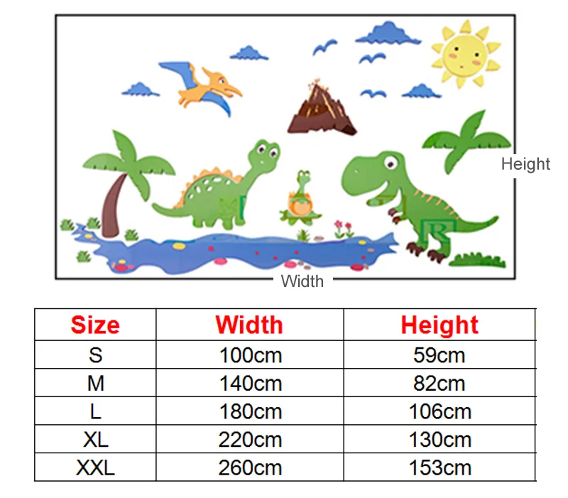 Мультфильм Динозавр мир акриловые наклейки s DIY Наклейка-пазл для детского сада детская комната настенные украшения подарок на день рождения - Цвет: Многоцветный