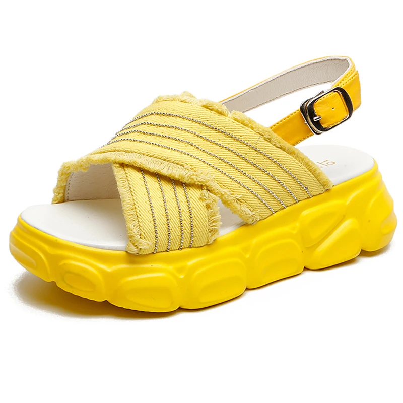 

HEE GRAND Sports Sandals Summer Shoes Woman Causal Shoes Fashion Slides Outdoor Holiday Muffin Bottom Platform Shoes XWZ5915