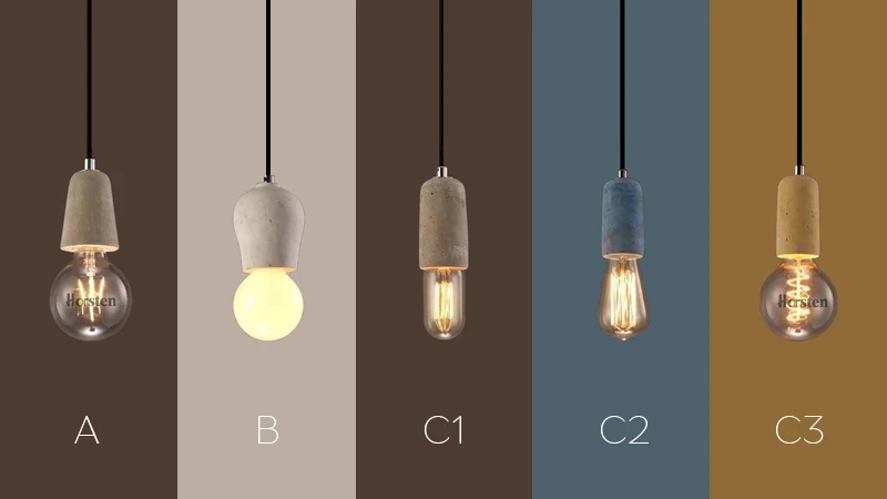 Horsten Vintage Retro Cement Pendant Light American Country Style E27 Cement Pendant Lamp Home Decoration Hanging Light (10)
