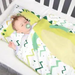 Детский спальный мешок, 4 сезона, с рисунком аллигатора, для новорожденных, хлопковый материал, 0-12 месяцев