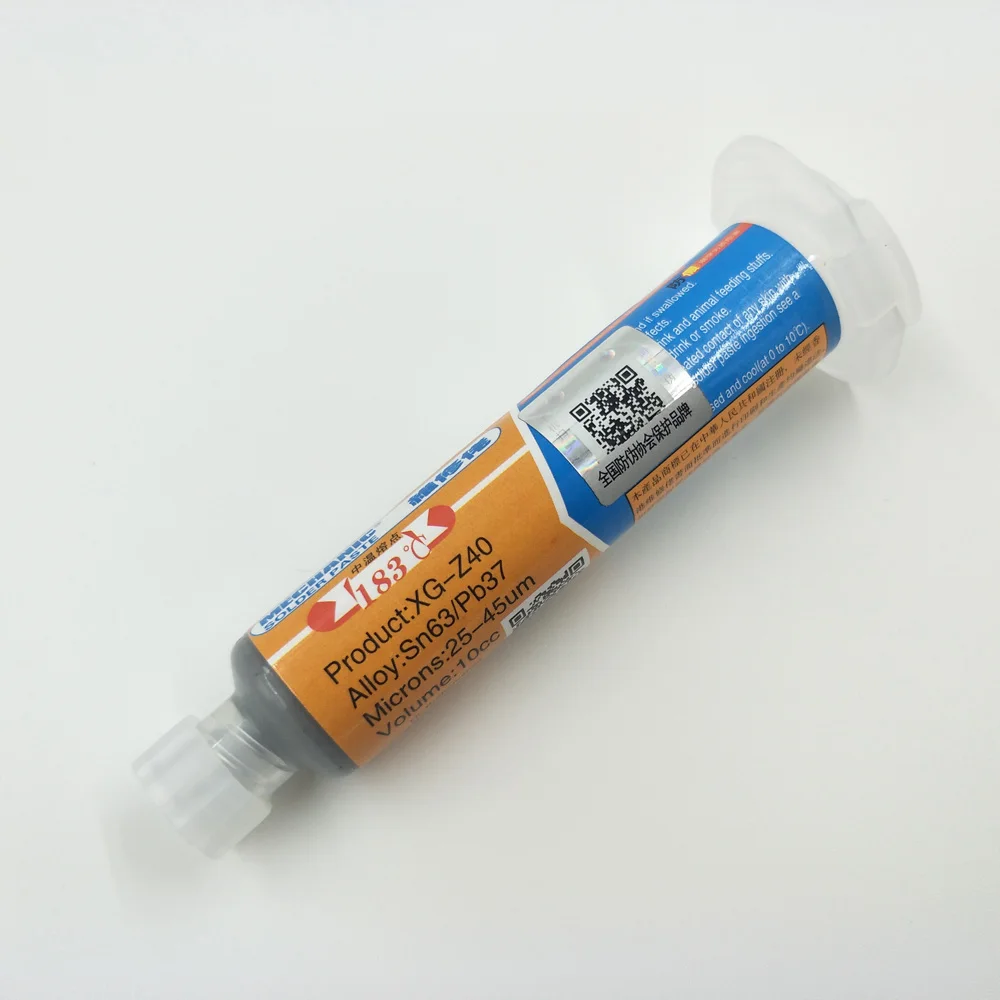 2 шт. 10CC Mechanic Оловянная флюс паяльной пасты Sn63/Pb37 25 45um шприц для PCB SMD мобильный