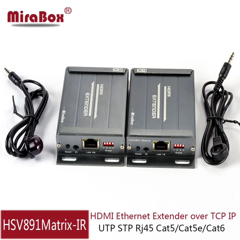 

MiraBox 120M HDMI Extender Matrix IR Over IP/TCP/UTP/LAN/Ethernet/RJ45 Cat5/Cat5e/Cat6 Support N to N HDMI Splitter 1080P FullHD