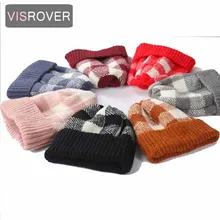 VISROVER/10 цветов, осенне-зимние однотонные шерстяные/Акриловые шапки, новые женские кашемировые теплые шапки, Повседневная Высококачественная мягкая ручная работа