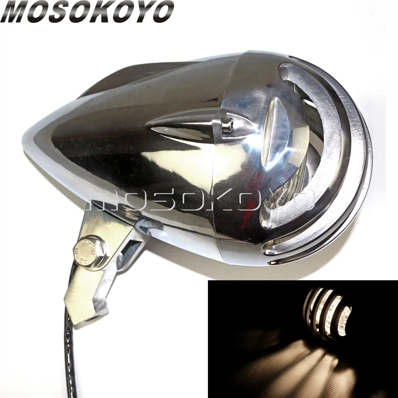 Фара мотоциклетная H4 12 В 4 5 дюйма для Harley Cafe Racer Chopper Touring Sportster Road King Street Glide |
