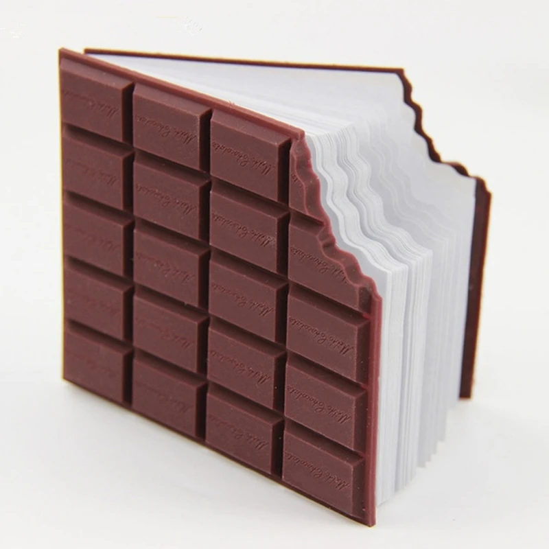 Creative PVC Memo Pads Chocolate Pattern Coffee Color Notebook & Writing Business Novelty Gift For kids 1 PC school suppliy | Канцтовары
