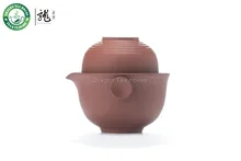 Yixing Clay Red Kung Fu Teetassen & Teekanne Reisen Set 3 Stücke