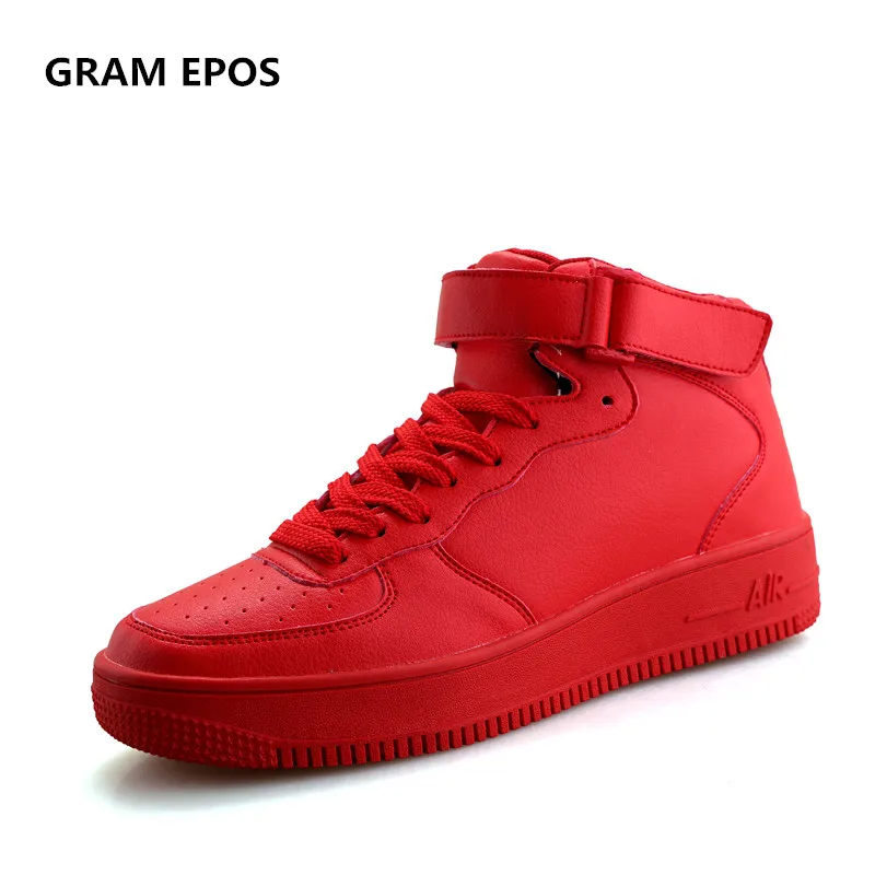 

GRAN EPOS Men Casual Shoes Top Quality Men High Top Shoes Fashion Breathable Hip Hop Shoes Men Red Black White chaussure homme