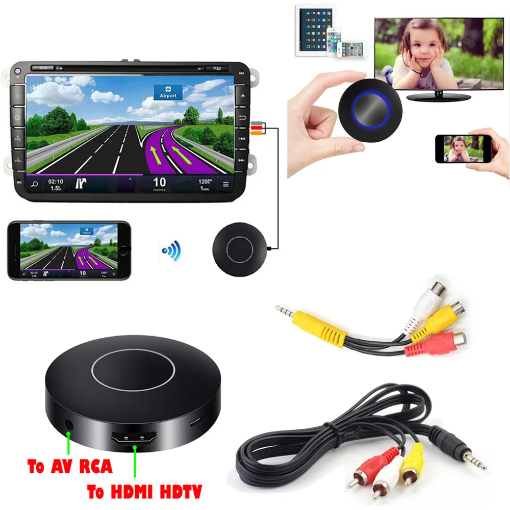 

AllShare Cast DLNA Miracast Airplay Screen Mirroring HDTV Dongle HDMI Stick Wireless Wifi Car AV RCA Video Adapter Phone to TV