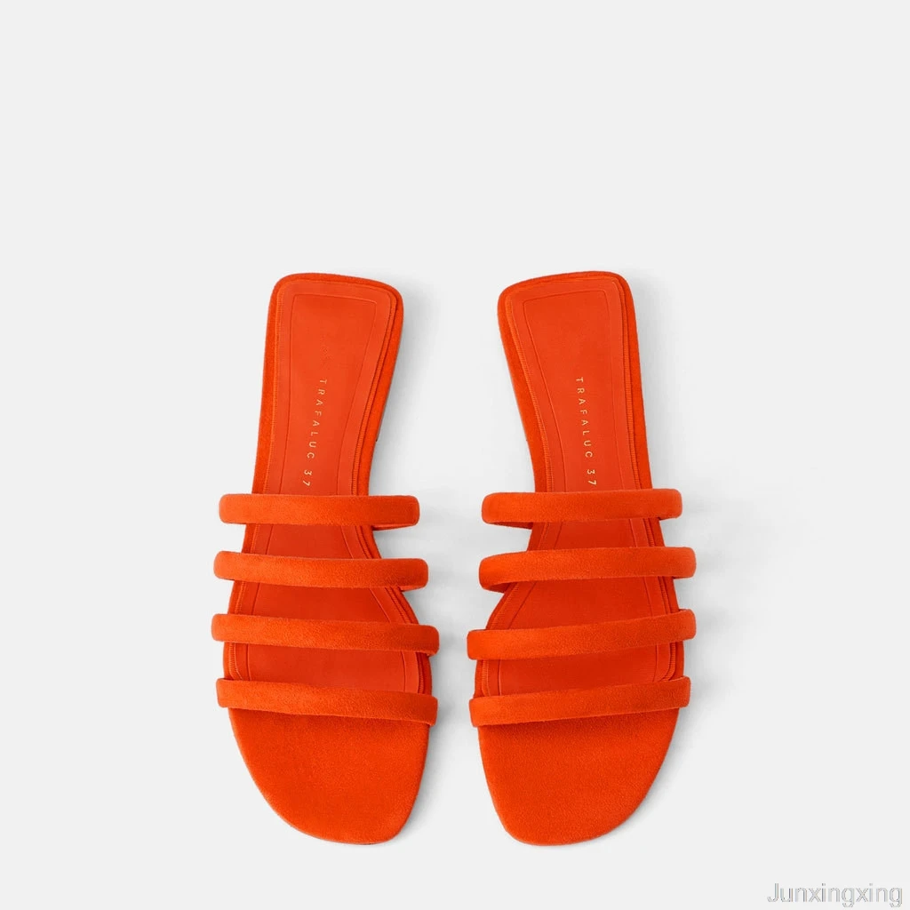 

Women Flat Sandals Summer 2019 Gladiator Red White Sandals Ladies Strap Slippers Roman Female Flip Flops Outdoor Casual Sandales