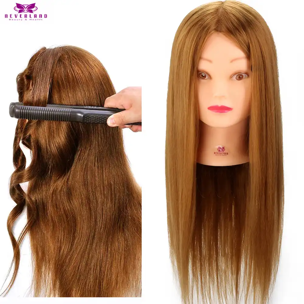 hairdressing dolls head real hair