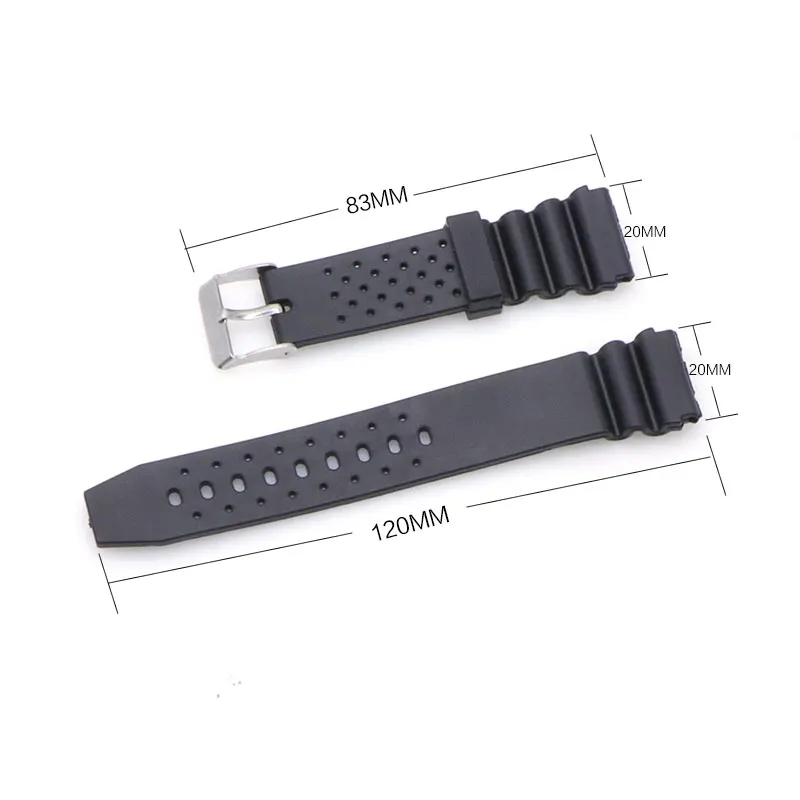 18mm 20mm 22mm Watchband Silicone Rubber Bands For Watches EF Replace Electronic Wristwatch Band Sports Watch Straps
