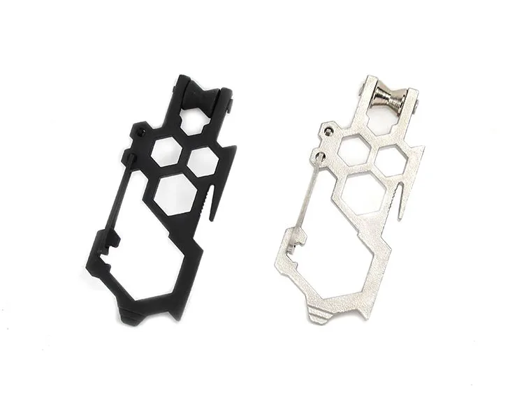 

D Shape Mini Stainless Steel Climbing Carabiner Ring EDC Tool Clip Release Paracord Buckle Hook Knife Keychain Silver Wholesale