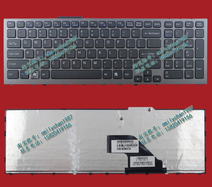 

New original For SONY VPCF11 VPCF12 VPCF13 Laptop keyboard US standard good working