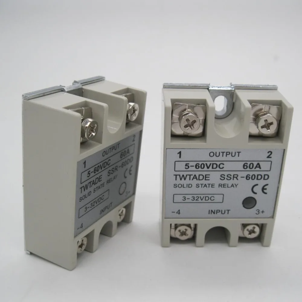 TWTADE/Высокое качество Однофазное твердотельное реле SSR-60DD 60A на самом деле 3-32 DC до 5-60 DC SSR 60DD реле твердотельного