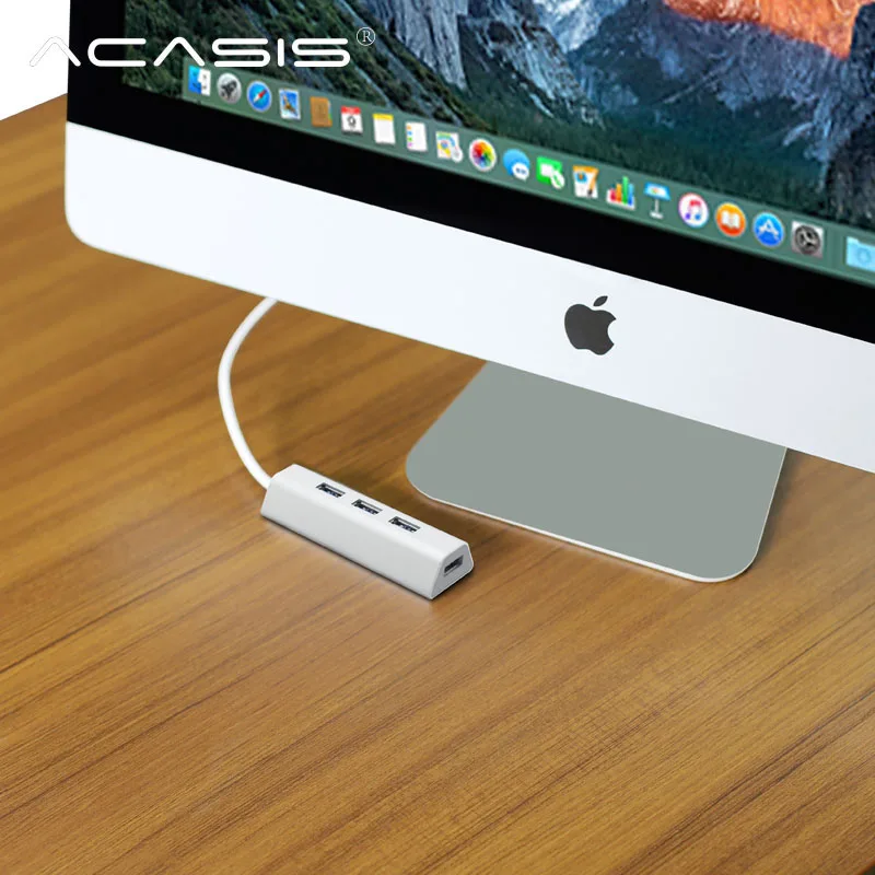 Acasis супер скорость USB 3 0 концентратор 4 порта 5 Гбит/с Алюминиевый usb разветвитель с
