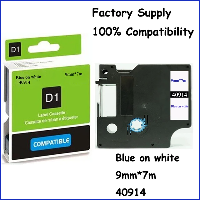 Special Price LUDEOU For Dymo 40914 D1 9mm Printer Plastic Label Tapes Blue on White 9 mm Compatible Dymo Machine Refill Roll Ribbon Tapes Special Price LUDEOU For Dymo 40914 D1 9mm Printer Plastic Label Tapes Blue on White 9 mm Compatible Dymo Machine Refill Roll Ribbon Tapes