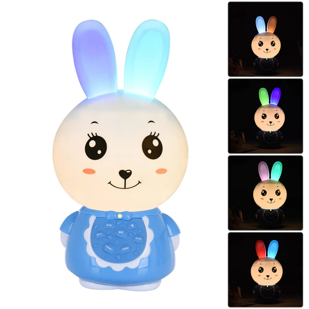

Bunny Shape Storytelling Player Flashing Rechargeable Downloadable 8GB RAM English Version Story Player Appease Kids Baby Sleep