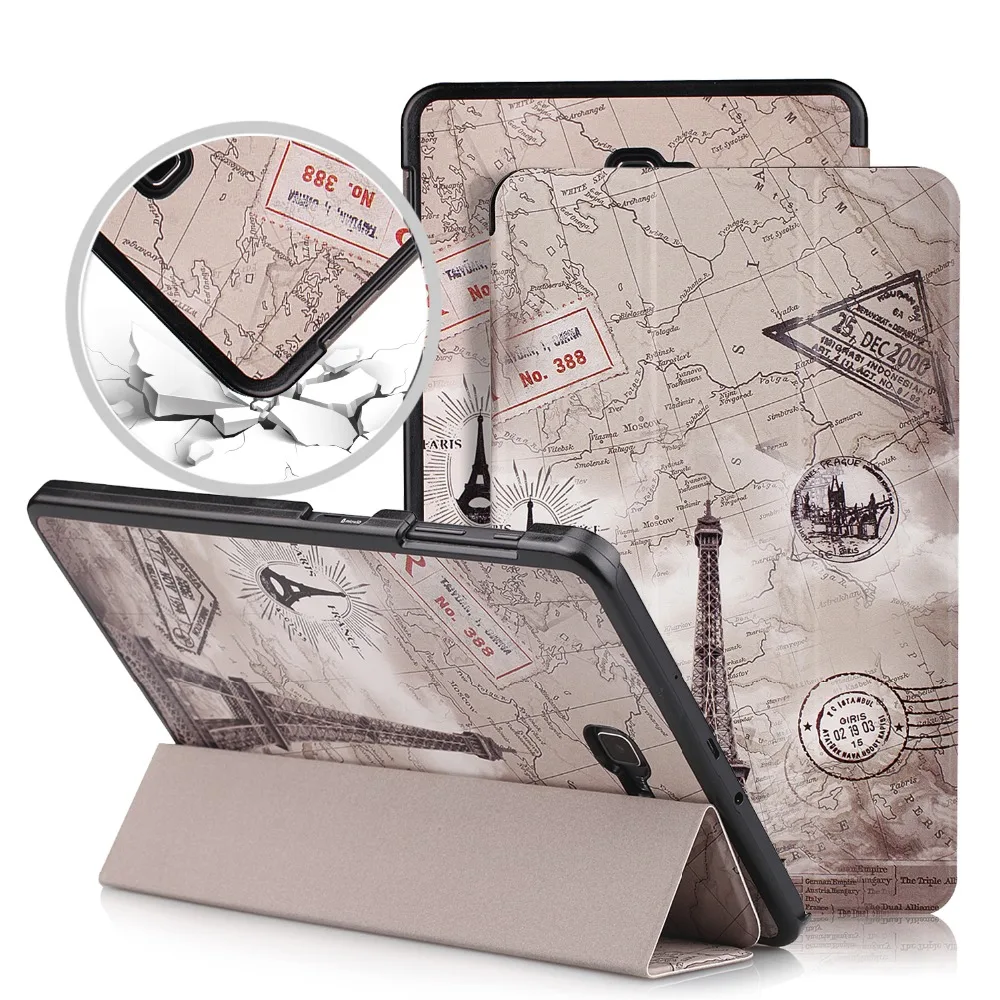 

Tri-Folding Stand Case For Samsung Galaxy Tab A6 10.1 SM-T580 SM-T585 Smart Cover Auto Wake UP-Sleeping
