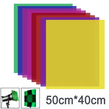 

Neewer 8 Pieces Gel Color Filter with 8 Colors -16x20 inches Transparent Color Film Plastic Sheets, Correction Gel Light Filter