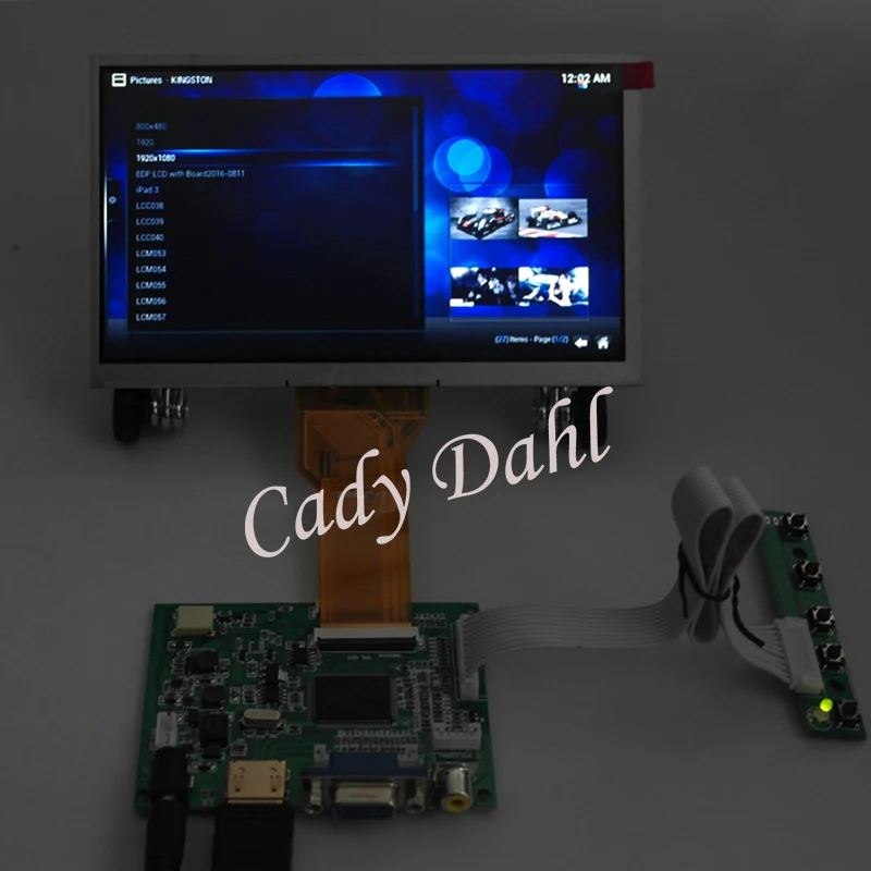

HDMI VGA 2AV LCD Driver Controller Board DIY Kits + 7 inch 800X480 TFT AT070TN94 92 90 LCD Panel for Raspberry PI 3 B PS3 PS4
