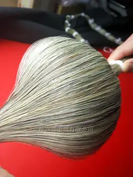 

New Light Grey Horse Tail Hair 83-85cm 470g