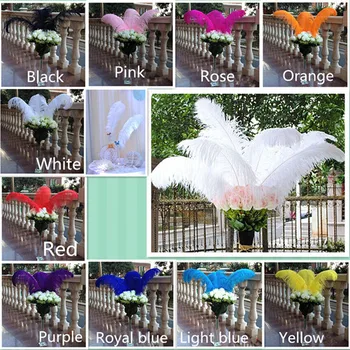 

sale 8 pc quality light white ostrich feathers, 26-28inches / 65-70cm, DIY wedding decorations