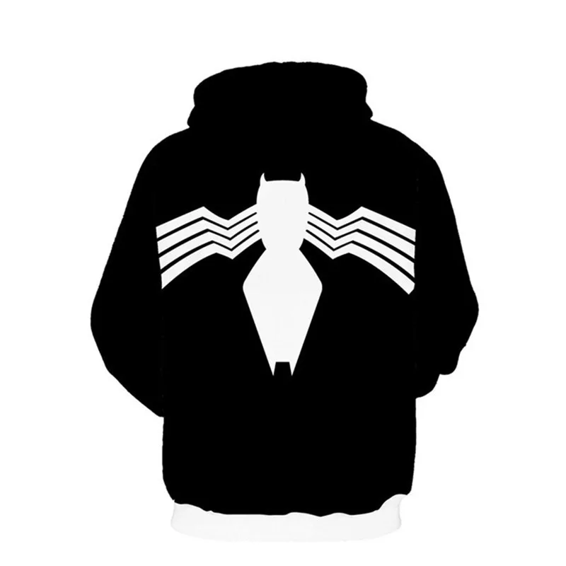 Мужские Marvel фильм Super hero Мстители 3 Бесконечная война Venom пуловер с капюшоном мужской 3D толстовки Косплэй Super hero наряды
