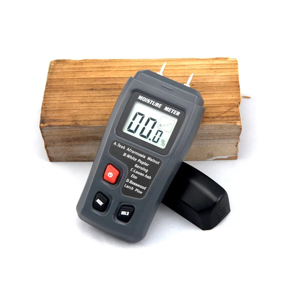 BSIDE Digital Wood Moisture Meter EMT01 Professional 0~99.9% Timber Hygrometer Portable Tool LCD Display Timber Damp Detector tape measure for sewing