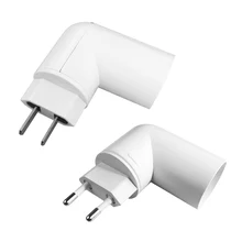 1 шт. США/ЕС штекер ПБТ ПП E27 База Светодиодный свет лампы держатель Разъем для конвертера, адаптера для E27 белый