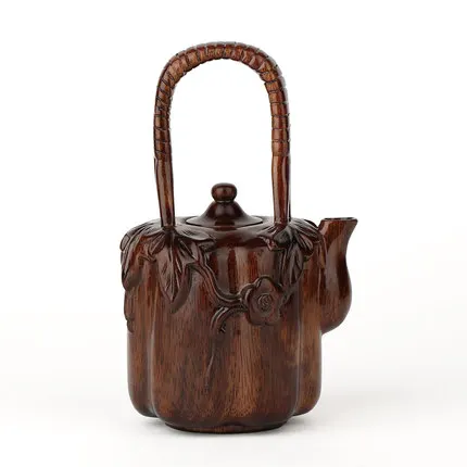 

Mahogany Crafts Tieli Teapot Pumpkin Decorative Wood Carving