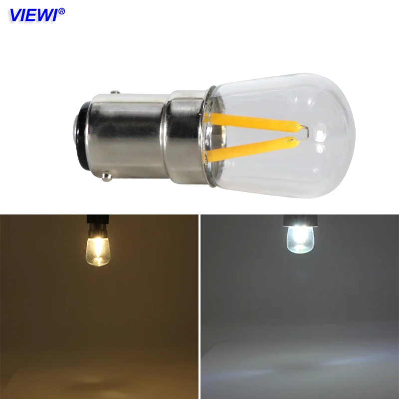 Veiwi 2X bombillas led B15 bombilla T22 refrigerador iluminación 110 V 220 V cáscara de cristal bombillas de filamento 150 lúmenes lámpara de la vela Veiwi 2X bombillas led B15 bombilla T22 refrigerador iluminación 110 V 220 V cáscara de cristal bombillas de filamento 150 lúmenes lámpara de la vela