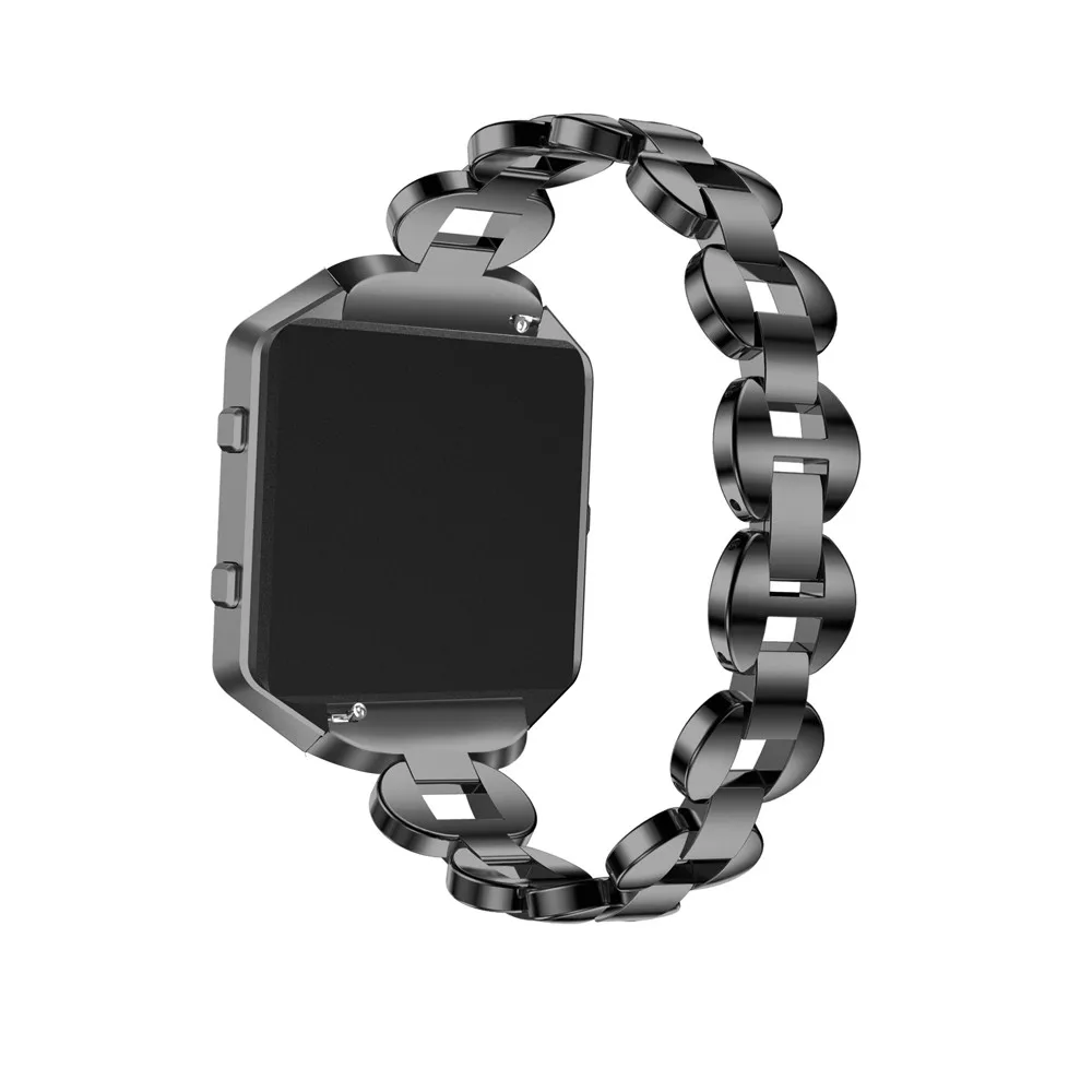 Сменный ремешок из нержавеющей стали с металлической рамкой для Fitbit Blaze защитный ремешок для часов 28 февраля