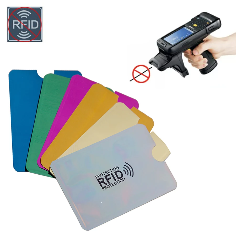 Алюминиевый металлический бумажник для кредитных карт с защитой от Rfid