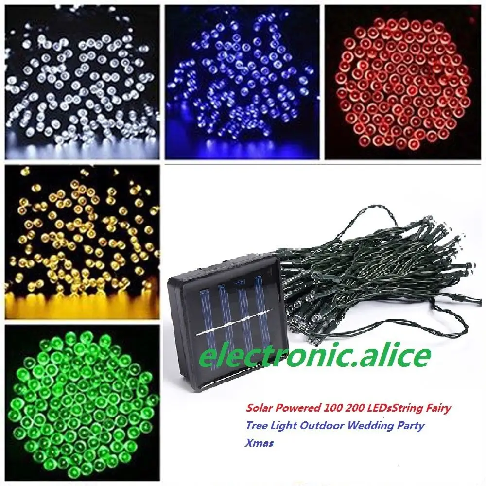 

100-светодиодный светодиодная гирсветильник на солнечной батарее, сказочное освещение, украшение для сада, дерева вечерние ринки, свадьбы