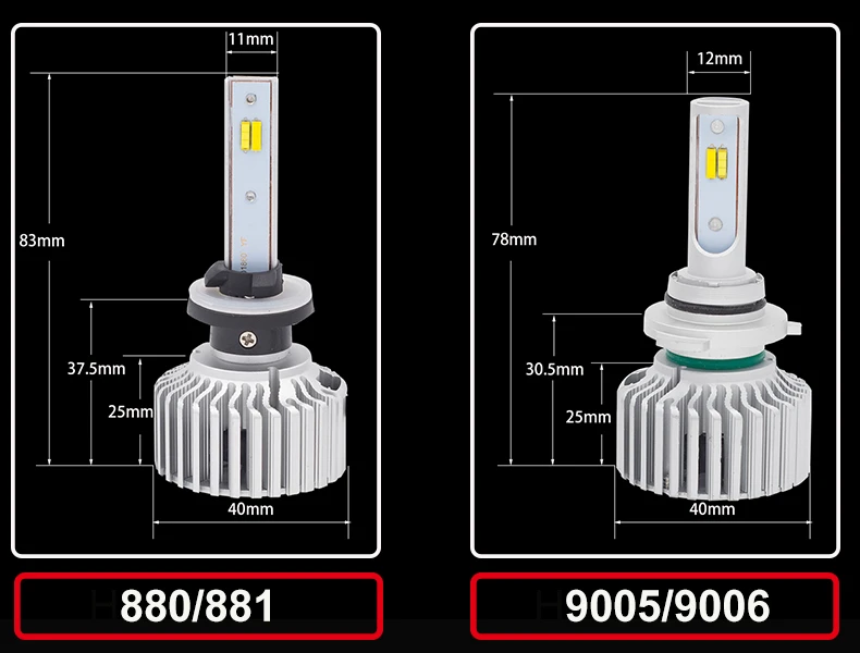 YHKOMS Авто Противо-Туманная фара H11 H7 9005 9006 H1 H3 880 881 H27 H8 3000 K 6000 K 4300 K светодиодный фар автомобиля 80 Вт 8000LM белый желтый свет