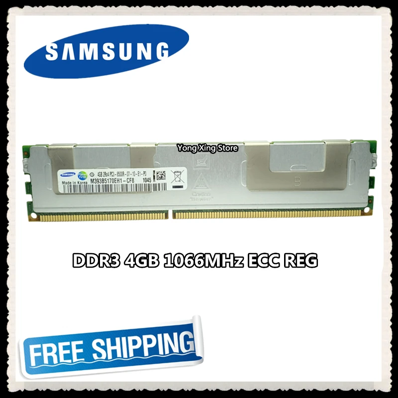 Серверная память Samsung DDR3 4 ГБ 8 1066 МГц ECC REG регистр DIMM RAM 240pin 8500 4G | Компьютеры и офис