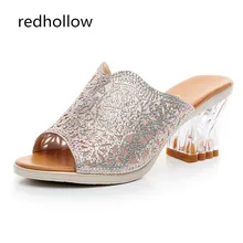 Woman Slides Summer Sandals Slippers Sexy Women Fashion Chunky High Heels Sandals Crystal Shoes Woman Flip Flops High Quality цена Woman Slides Summer Sandals Slippers Sexy Women Fashion Chunky High Heels Sandals Crystal Shoes Woman Flip Flops High Quality цены онлайн