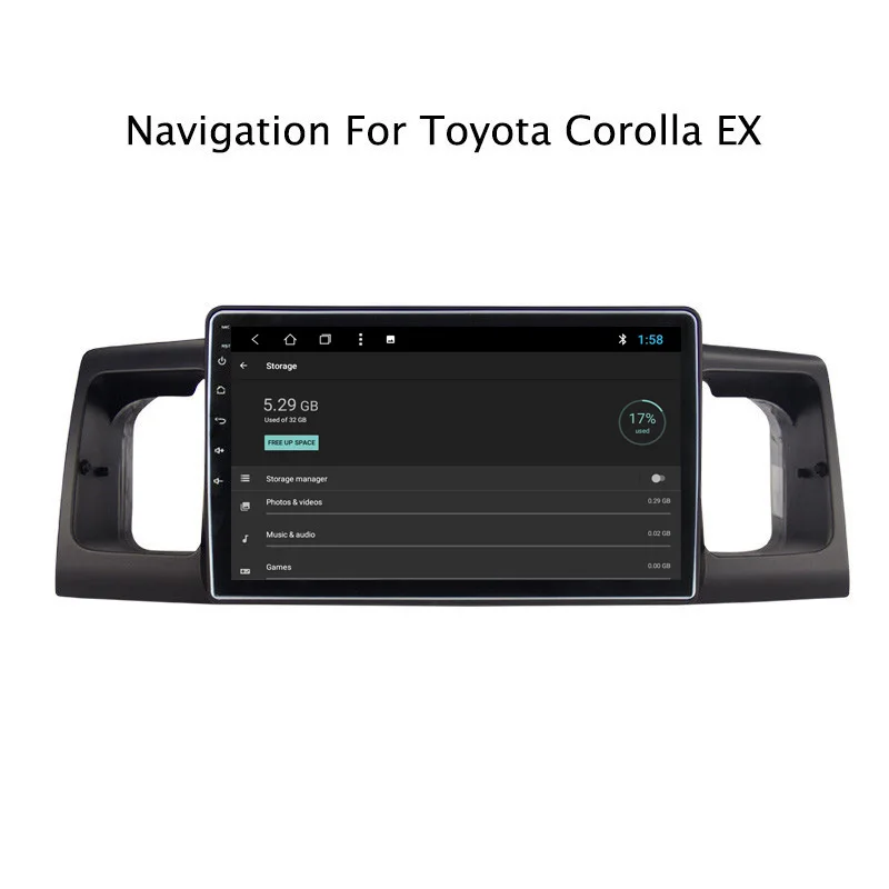 Top NAVITOPIA 9inch 2G RAM 32G ROM Android 8.1 Car DVD Multimedia GPS Navigation for Toyota Corolla EX 2004 2005 2006 2007 2008-2013 4