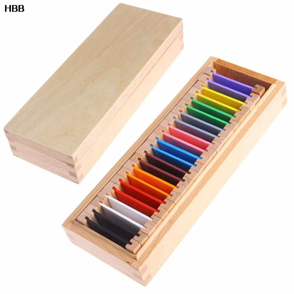 

Wood Preschool Toy Montessori Sensorial Material Learning Color Tablet #T026#