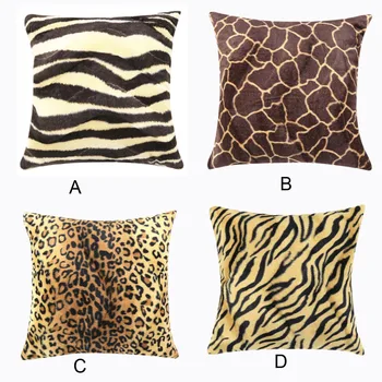 

Animal Zebra Leopard Print Decorative Pillowcases Polyester Pillow Case Waist Throw Home Decorative kussensloop