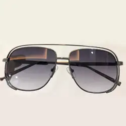 Высокое качество Квадратные Солнцезащитные очки Роскошные Брендовая Дизайнерская обувь металлический каркас оттенки для Для женщин