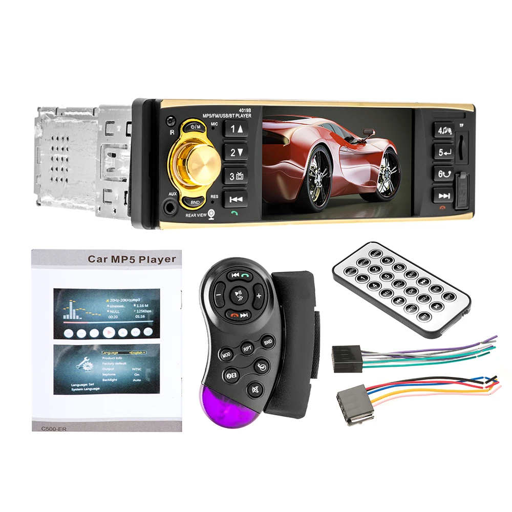 Camecho 1 Din автомобильное радио Авторадио аудио стерео Bluetooth 4 &quotMP3 1din USB AUX FM станция